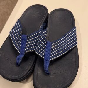 Blue and White FIT Flops